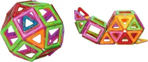 3 4 5 6 7 8  Year Old Boys Girls Upgrade Magnetic Blocks internal reward magic calm staggering subsidiary Building Set for Toddlers STEM Creativity/Educational (50Pcs) Magnetic Tiles Block for 