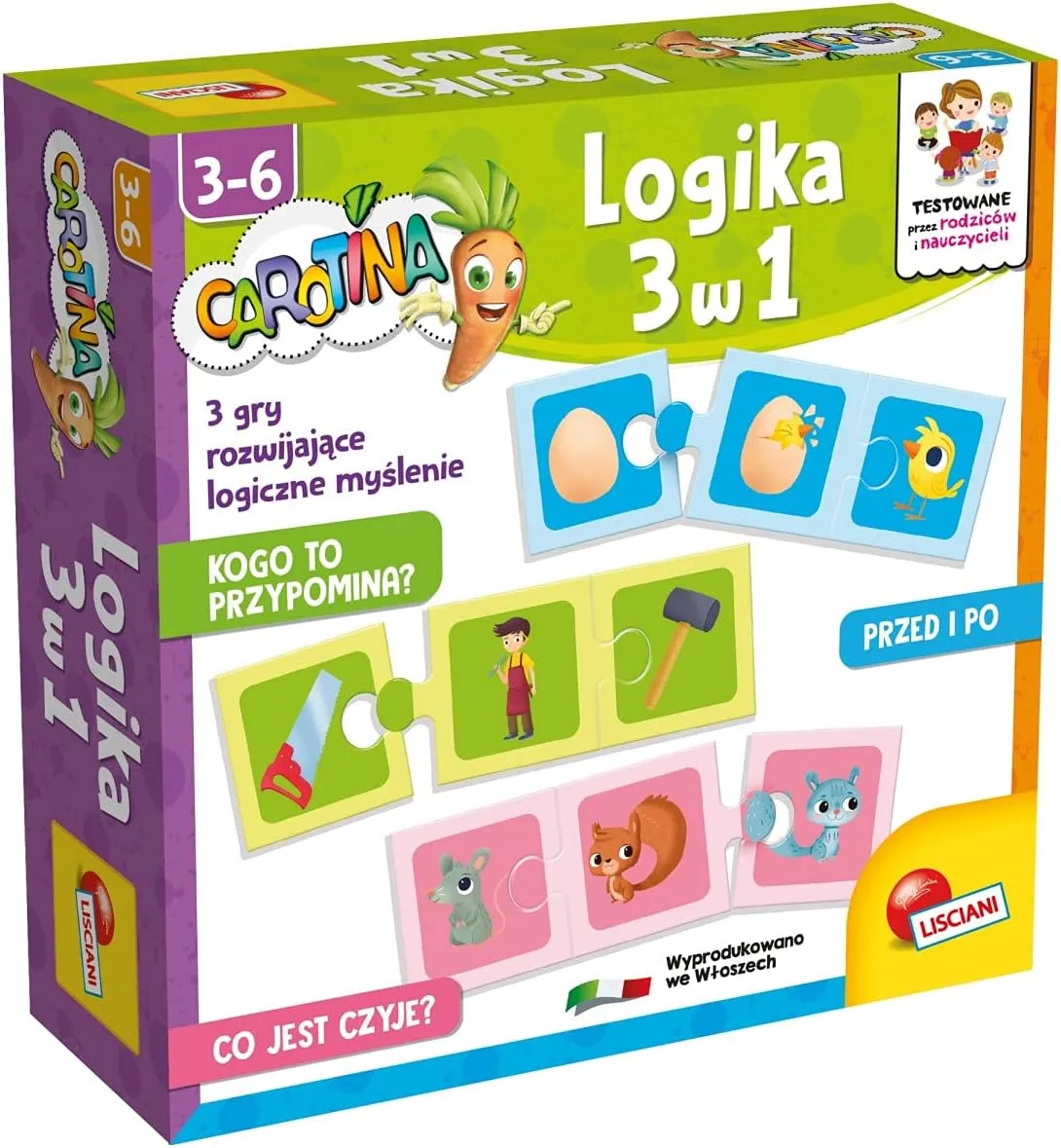 3 Years Old Carotina Logic 3 in 1 Educational Game, Multicolor, welfare from 