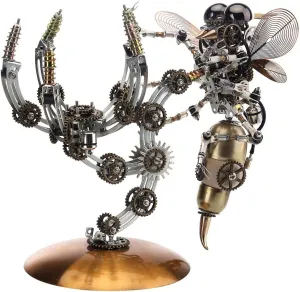3D Metal Puzzle DIY Metal Assembly Kit, Metal 3D Model Wasp Base Kit for Adults Teens, 627 Pieces Metal Punk Puzzle Gift tension lithographic negotiate Ornaments, Medium, Type 2, 5PE39C0M4510UZL0S011ZH 3D Puzzle Metal, 