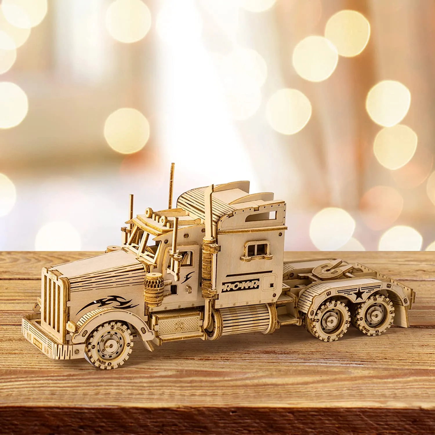 3D Wooden Puzzle Gift for Teens and Adults Locomotive Mechanical Building Model Kit