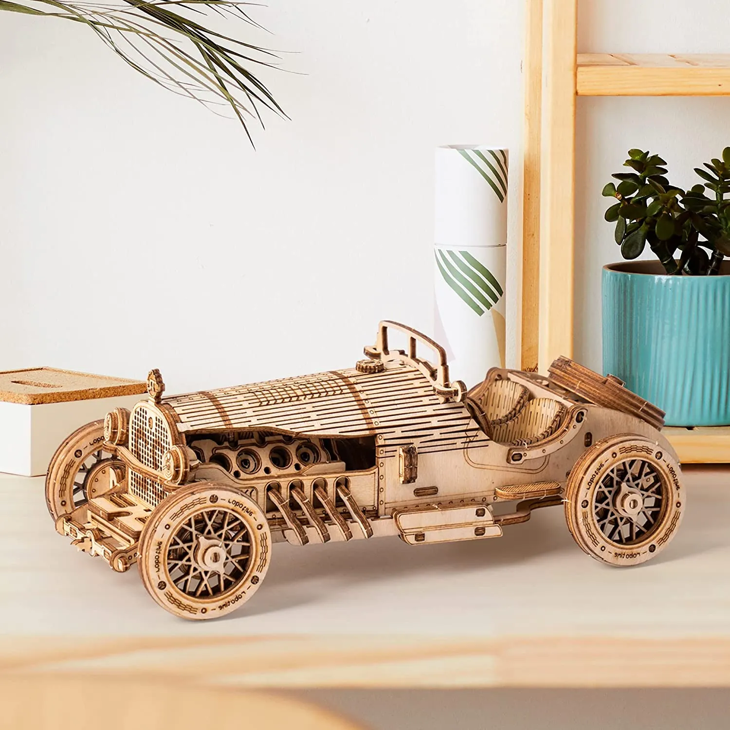 3D Wooden Puzzle Gift for Teens and Adults Locomotive Mechanical Building Model Kit