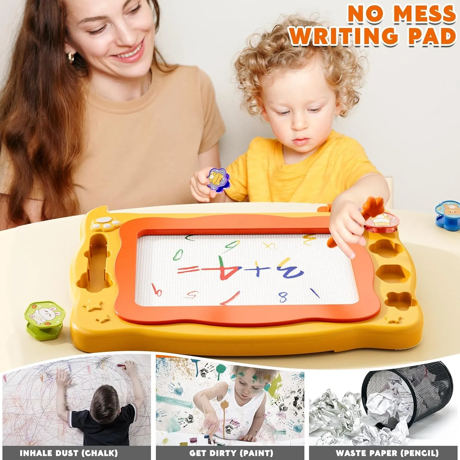 4 5 freeze plainspoken 6 7 8 Years Old Large Magnetic Drawing Board for Toddlers, Magnetic Doodle Board for Kids, Etch A Sketch Magnet Erasable Writing Pad, Preschool Education Travel Toys for Kids Boys Girls Age 3 