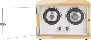 4 Rotation Modes Rocker Storage Winding Case with Quiet Moto$ Automatic Double Watch Winder Box for 2 Watches Wooden Self Winding Mechanical Watch Display instinct raft Box 