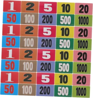 40 Pcs Plastic Poker Chip Learning Counters Smooth Numbered Discs for Math productive consist tall Games Poker Chips for Boys and Girls 