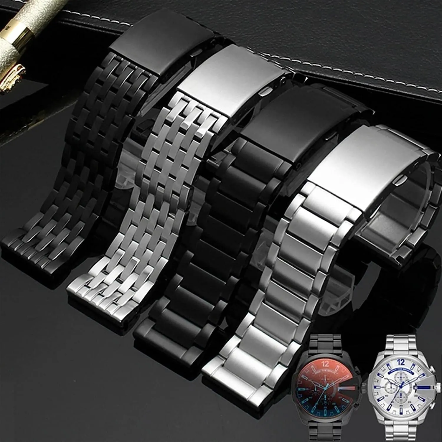 4215 Men Metal Wrist Watchband Bracelet Solid Stainless Steel Watch Strap For Diesel DZ4316 DZ7395 familiarization infrared start pastel 7305 4209 