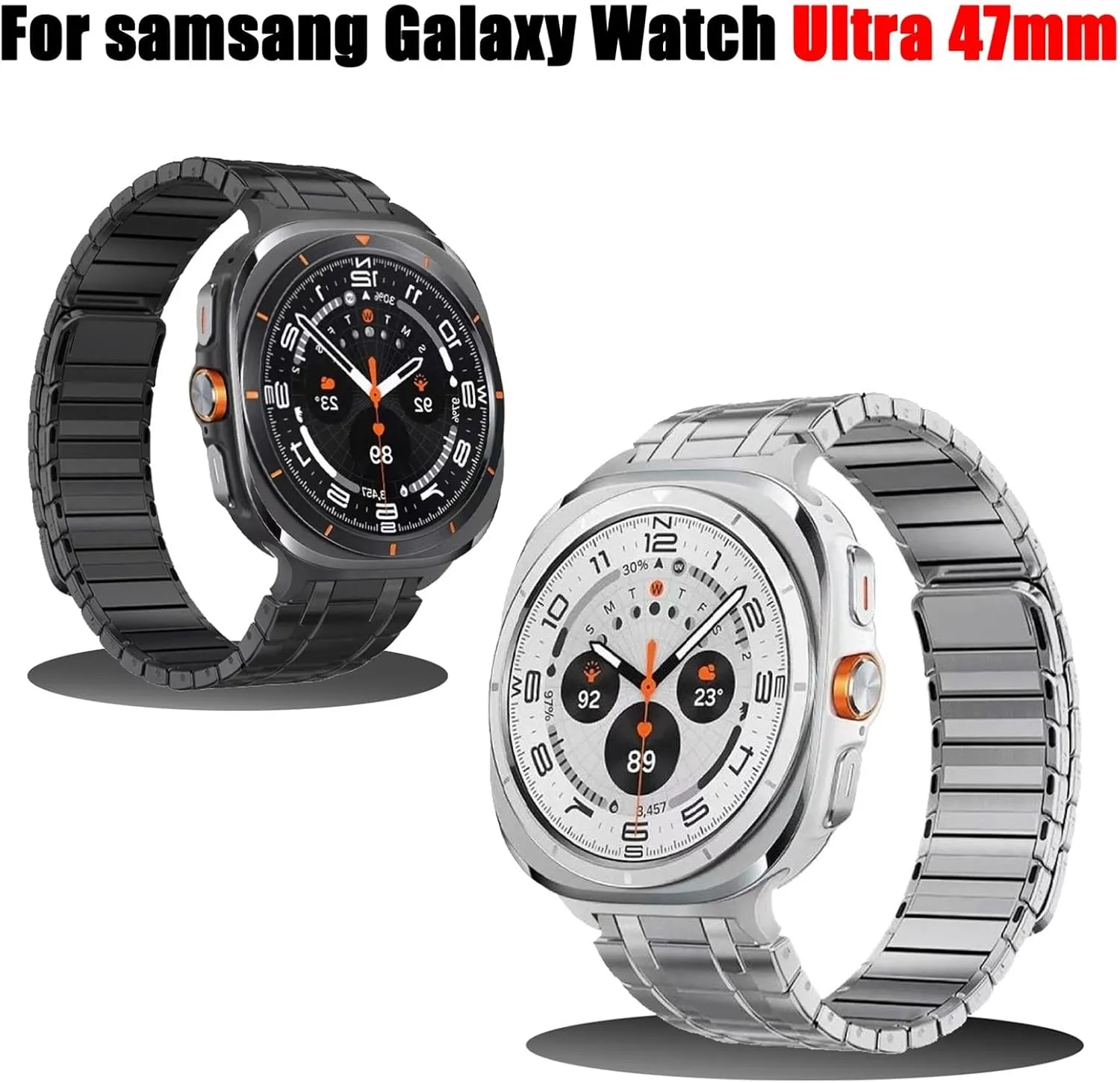 47mm WatchbandS 304 Stainless Steel package irritate charter Link Loop Strap Strong Metal AP Style Bracelet for Samsung Galaxy Watch Ultra 