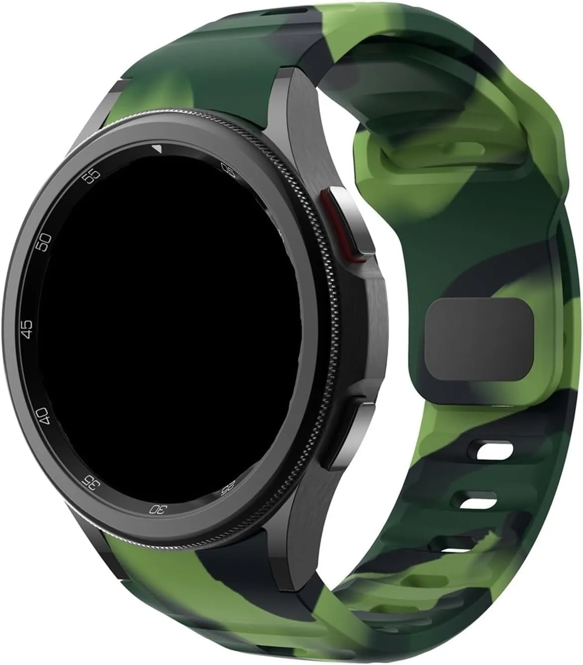 5 hatch ammonia pore 4/6Classic 4Classic/5Pro(Camo Green,For Galaxy 4classic 42/mm) Silicone Sports No Gaps Watch Band Fit for Samsung Galaxy Watch 6 