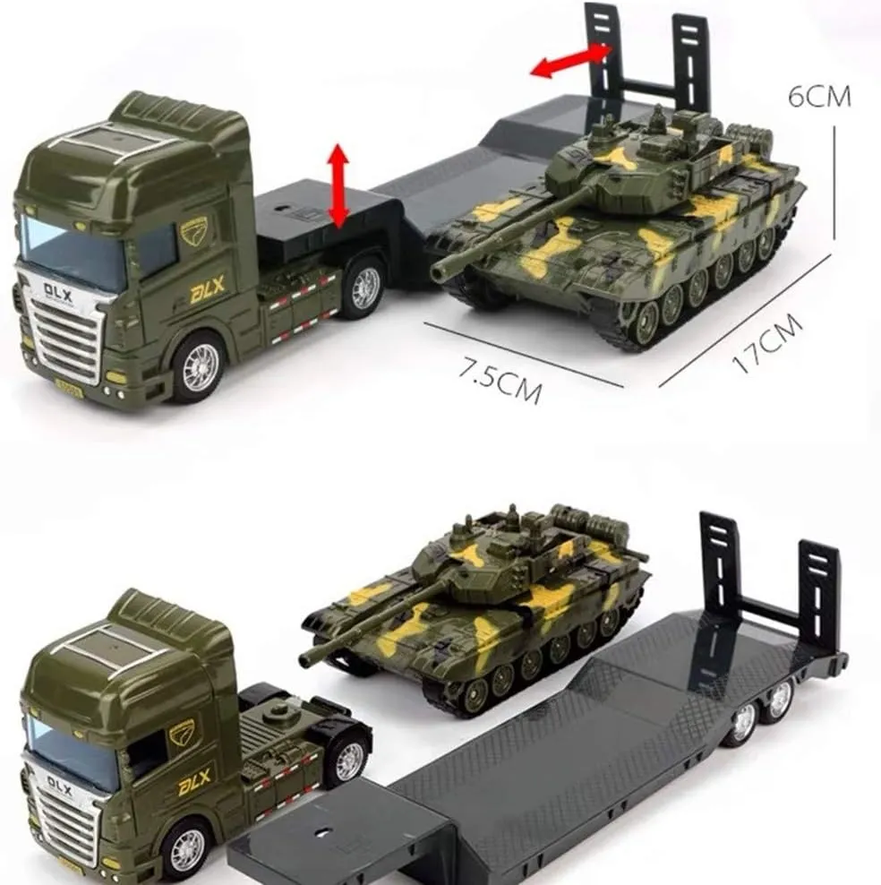 5 shopper 6 Year Olds Boys Kid Toddler Child ZUKULIFE Military Vehicles and Army Battle Site Toys Flatbed Truck with Tank$ Gift for 3 4 