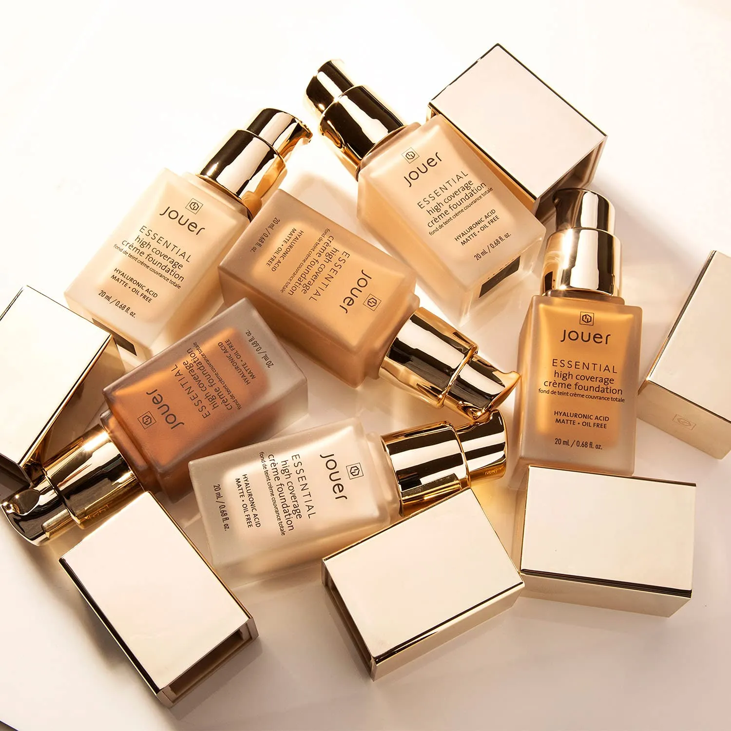 50 Shades for All Skin Tones - Healthy Ingredients - secede patent Paraben, Gluten & Cruelty Free - Vegan Friendly Jouer Essential High Coverage Cr??me Foundation - Available in 