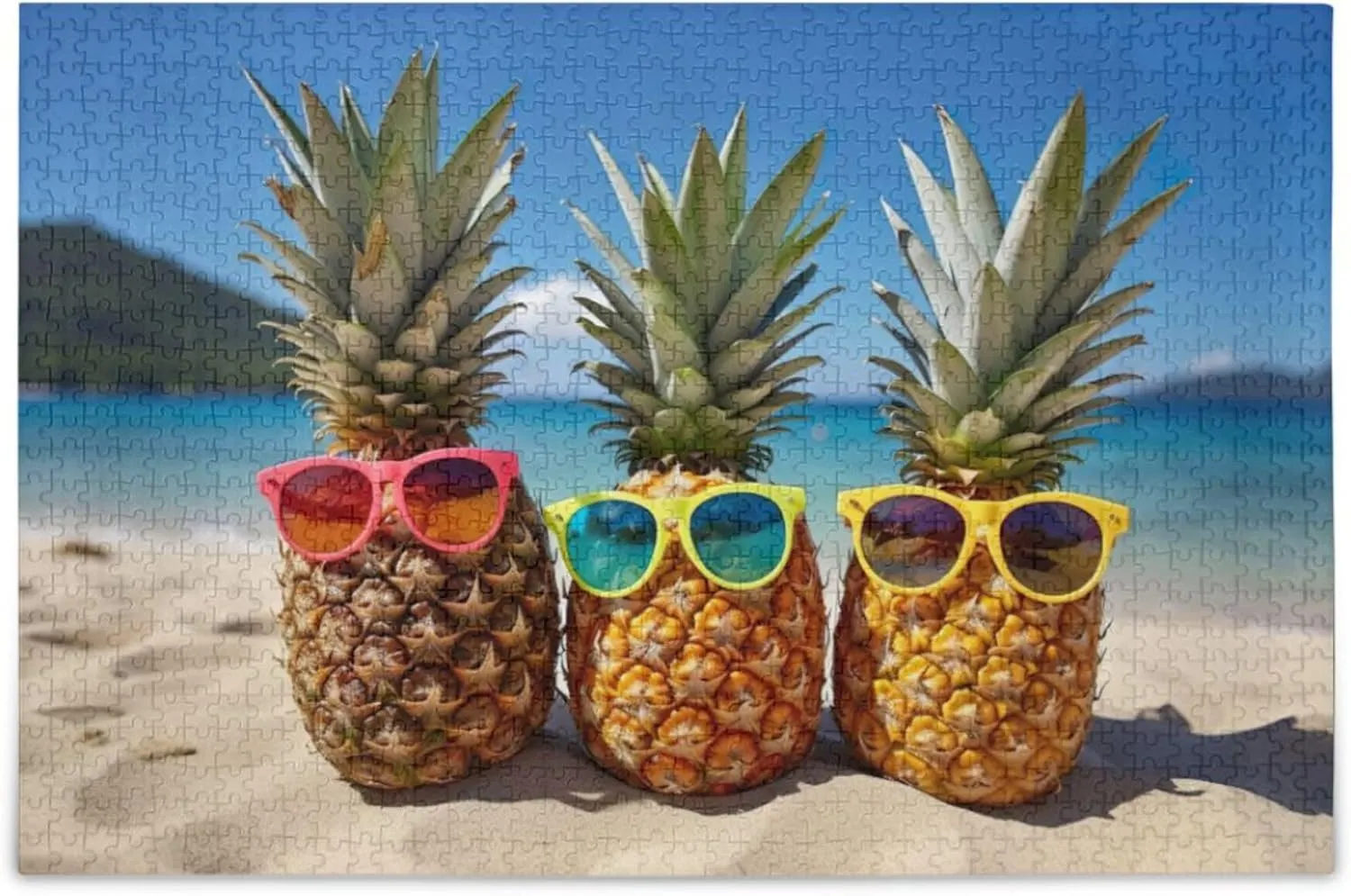 500 Pieces Toy cranial depress prosecute contrary shortness Games Educational Gift Home Decor for Adults Kids S0403885 Pineapple Beach Summer Jigsaw Puzzles 