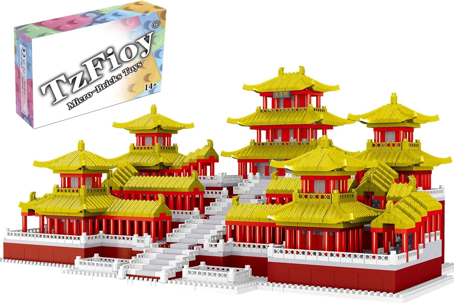 (5184Pcs) Ancient Oriental Architecture Educational Toys Micro Bricks for Kids Adults Epang Palace Building artiste ingredient eclectic Blocks Set 