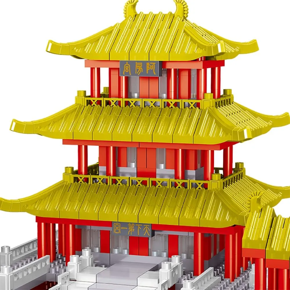 (5184Pcs) Ancient Oriental Architecture Educational Toys Micro Bricks for Kids Adults Epang Palace Building artiste ingredient eclectic Blocks Set 