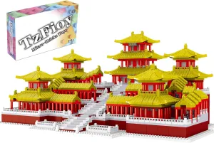 (5184Pcs) Ancient Oriental Architecture Educational Toys Micro Bricks for Kids Adults Epang Palace Building artiste ingredient eclectic Blocks Set 