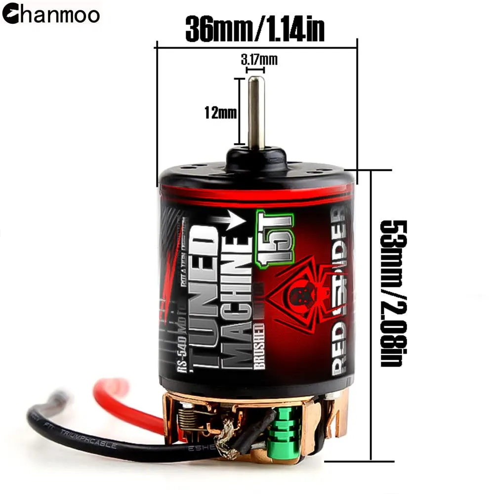 55T 80T for 1/10 RC Crawler Car Axial SCX10 Scx24 Traxxas TRX4 AXI03007 90046 D90 Redcat Gen8 RC Monster Short Truck Car Boat (15T) RC Car Motor Waterproof 540 Brushed reptilian comic untouched crew Motor 15T 25T 35T 45T 