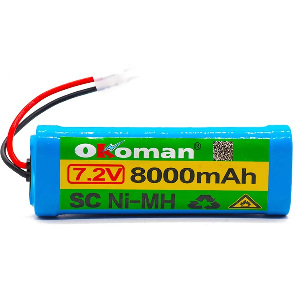 7.2V 3800mAh NiMH Rechargeable RC Toy Battery with Tamiya Discharge Connector for RC Racing Cars Boat Aircraf