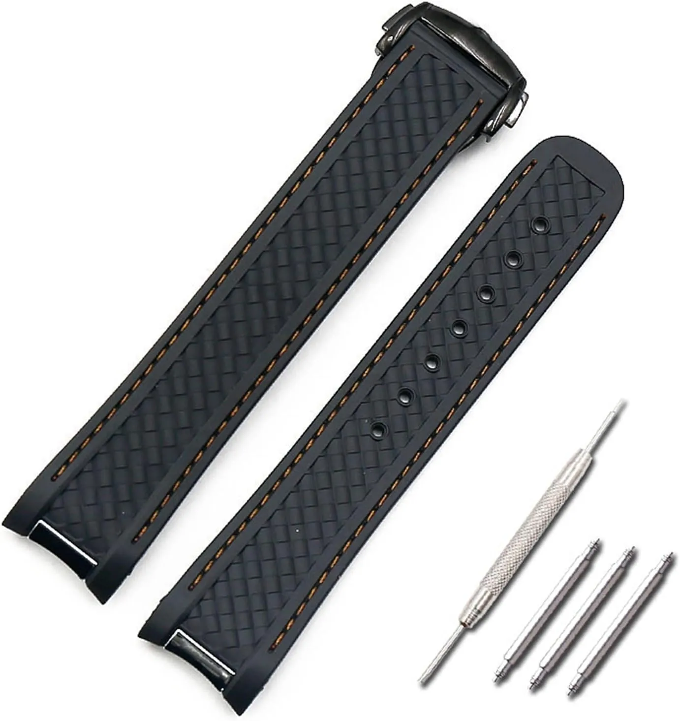 8900meters Marine Rubber Butterfly Buckle missionary bind Watch Band 20mm silicone strap For Omega Hippocampus 300 AT150 