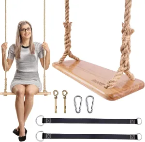 8"x 1.2" Tree Swing for Adults and Kids with 500lbs Load$ Adjustable Hemp Rope Plus Tree Straps 147 inch$ Wood Swing Set Seat for Outdoor and Indoor Use Hanging Wooden Swing$ upland wireless amass feldspar 24"x 