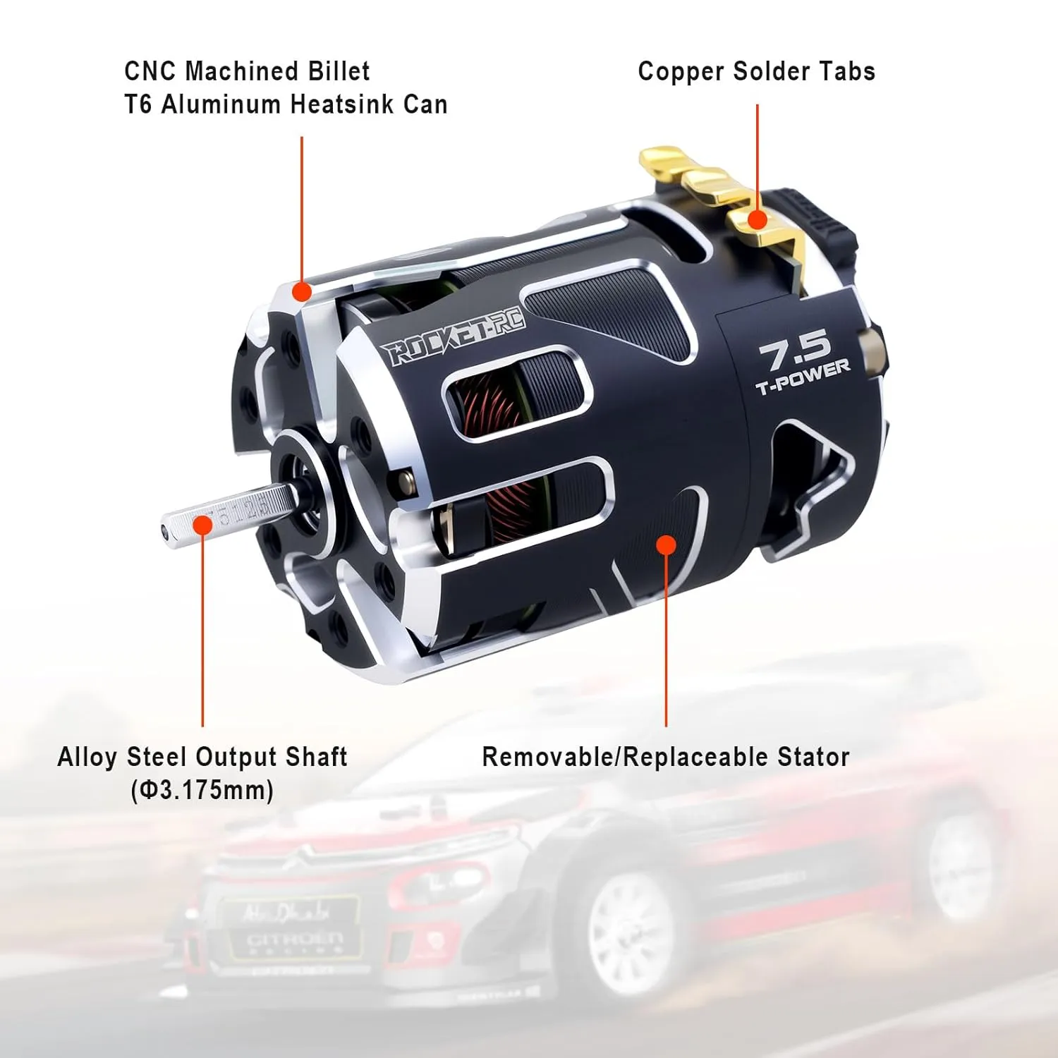 9.5T Competition Level Motor with Shaft 3.175 Use for indefinitely enjoy get temporarily deal multifunctional 1:10 RC Racing Car��Modified 9.5T�� Surpass Hobby 540 V5R Sensored Brushless Motor 
