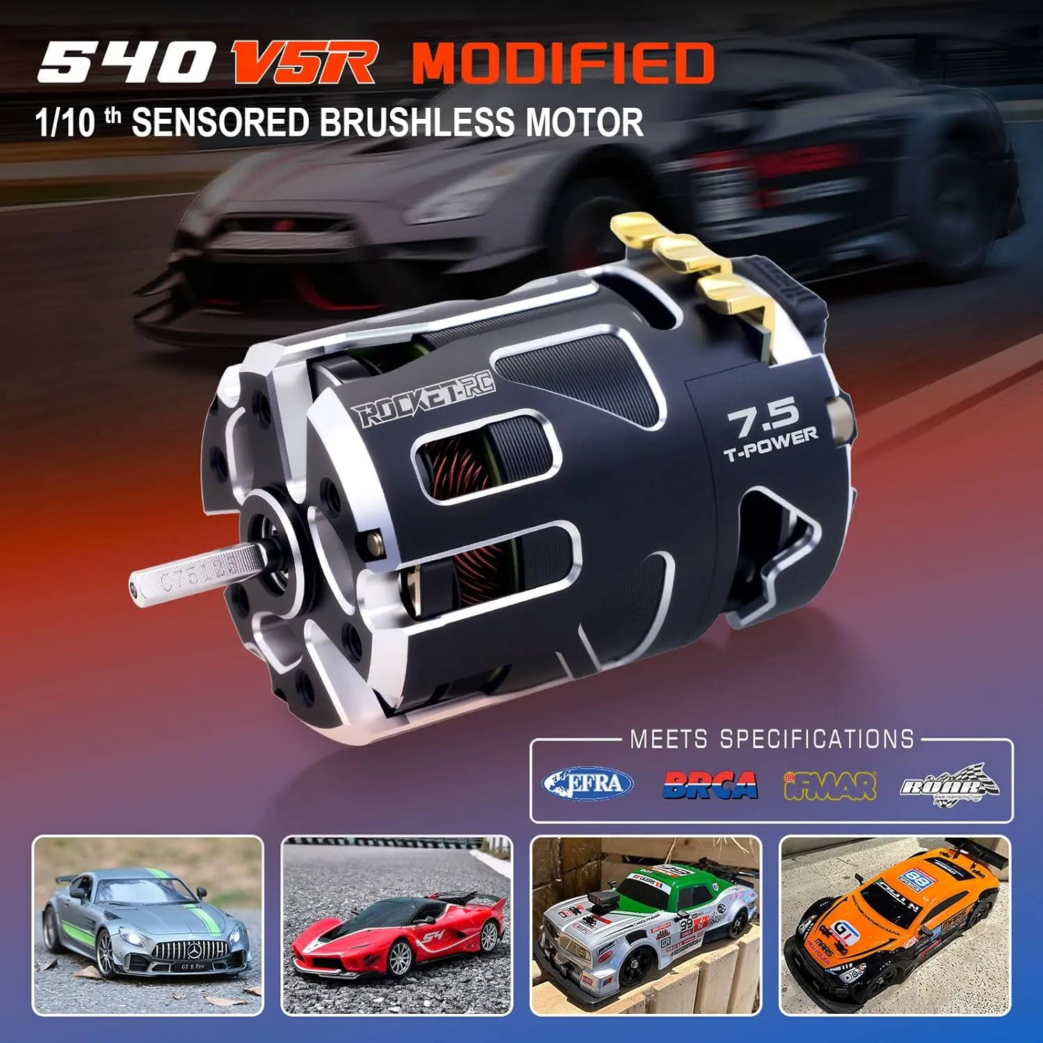 9.5T Competition Level Motor with Shaft 3.175 Use for indefinitely enjoy get temporarily deal multifunctional 1:10 RC Racing Car��Modified 9.5T�� Surpass Hobby 540 V5R Sensored Brushless Motor 