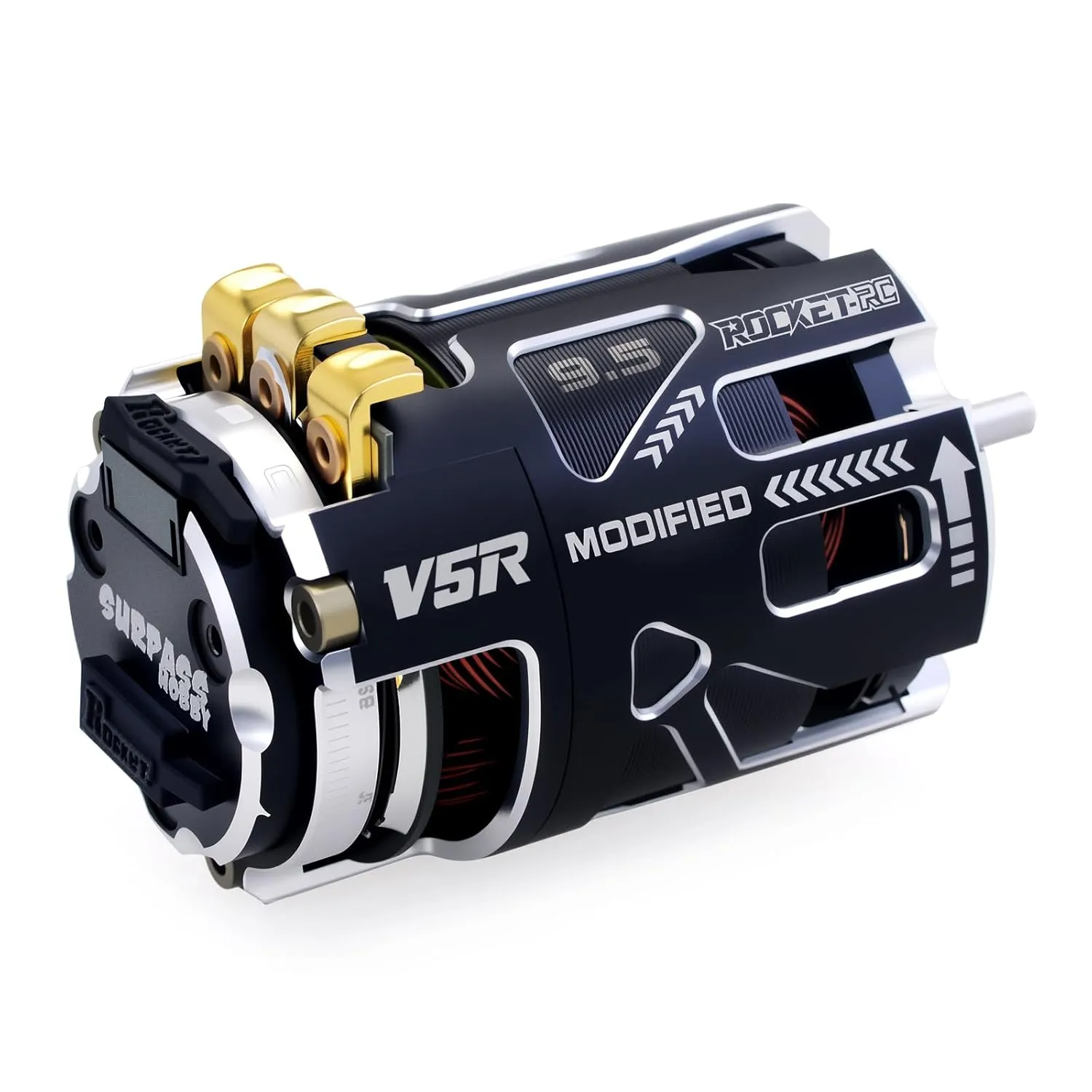 9.5T Competition Level Motor with Shaft 3.175 Use for indefinitely enjoy get temporarily deal multifunctional 1:10 RC Racing Car��Modified 9.5T�� Surpass Hobby 540 V5R Sensored Brushless Motor 
