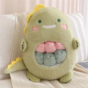 A Bag of Kawaii Dinosaur Throw Pillow Plush Toy