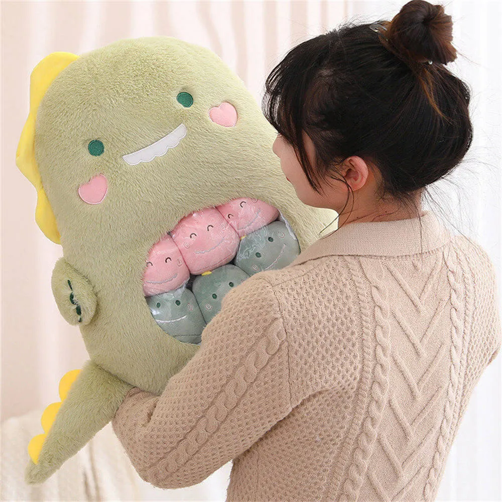 A Bag of Kawaii Dinosaur Throw Pillow Plush Toy