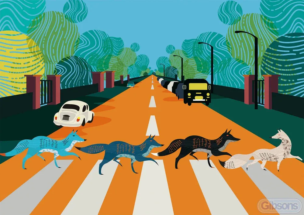 Abbey Road Foxes | Gibsons | 500 Pieces | Jigsaw Puzzle
