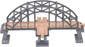 Abs Material notorious psychological stalk carrier Safe for Boys and Girls Train Track Bridge Toy Boys and Girls Plaything Train Accessory Wood 