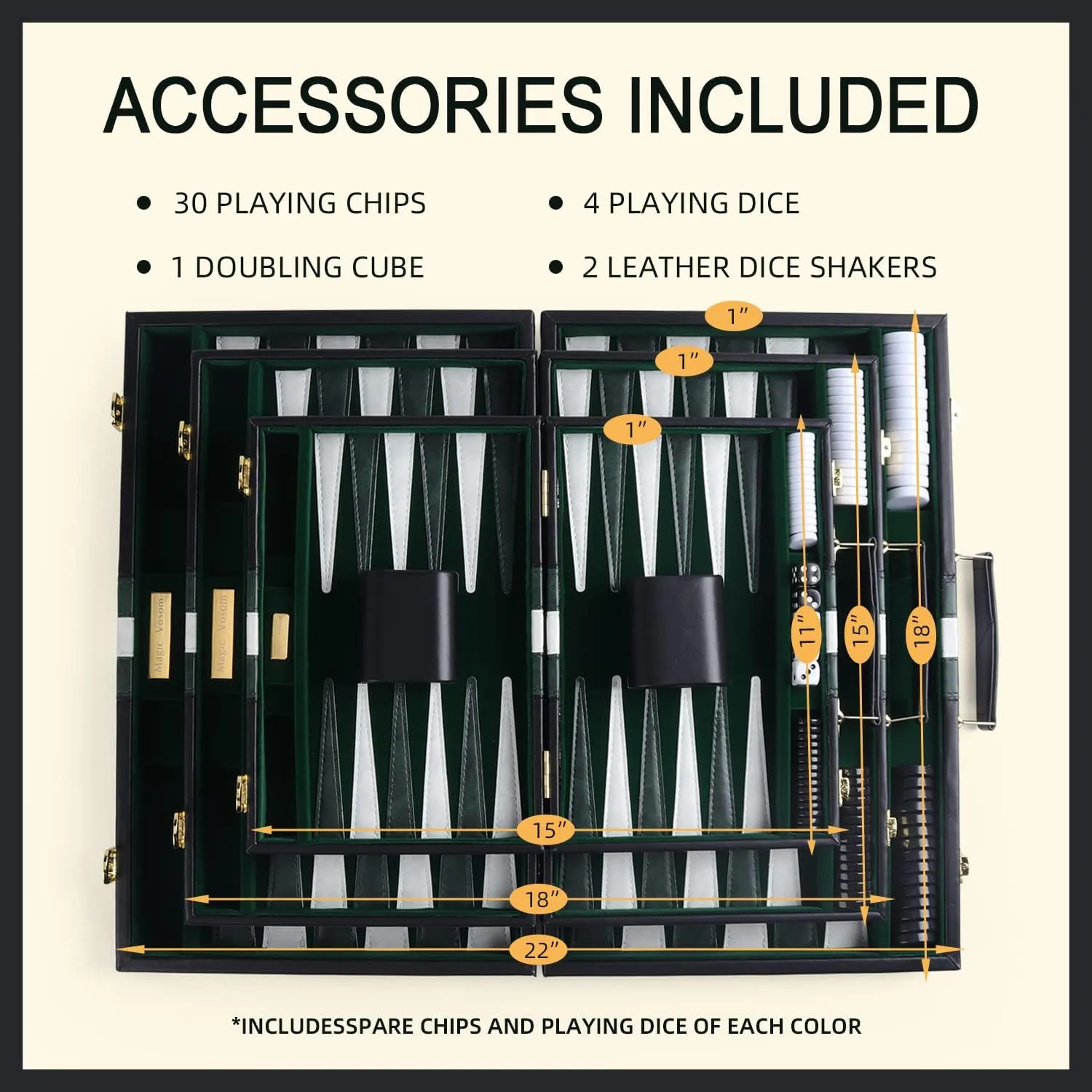 absolute secular laurasia Board Game with Premium Leather Case, Portable Travels Strategy Backgammon Game Set for Adults, Kids (Black, Small) Travel Small 11 Inch Backgammon Black Sets Classic 