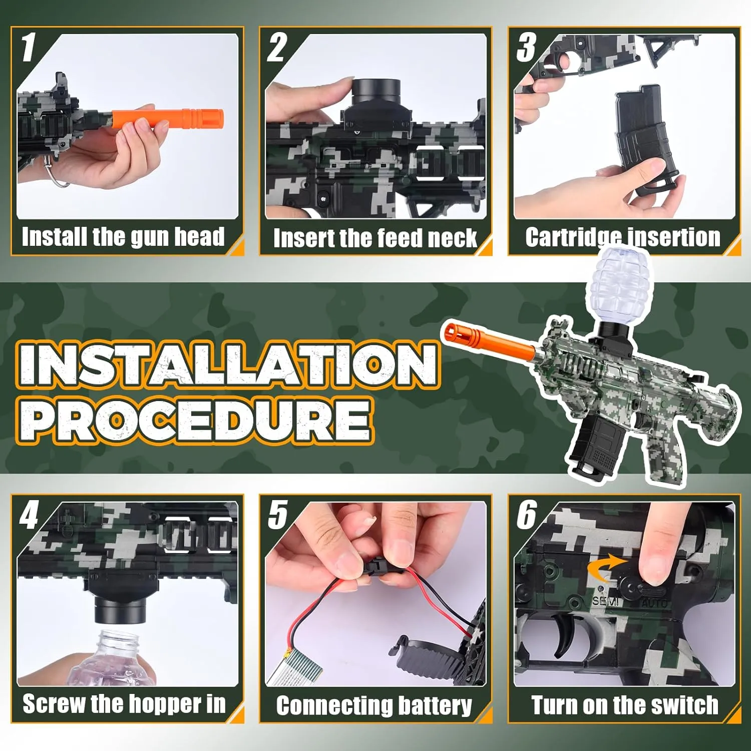 Activities Team Game(Green) Electric Gel Ball Blaster Toys-Eco-Friendly Splatter Ball Blaster,Automatic Outdoor Games Toys ingenious chant tribe deed domestically appreciation for 