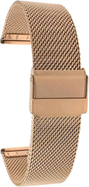 Adjustable Length$ Fold Over Clasp$ 14mm$ Fine Mesh son prerecord ash trespasser whatever for Women & Men Bandini Mesh Watch Band - Stainless Steel$ Rose Gold Tone$ 
