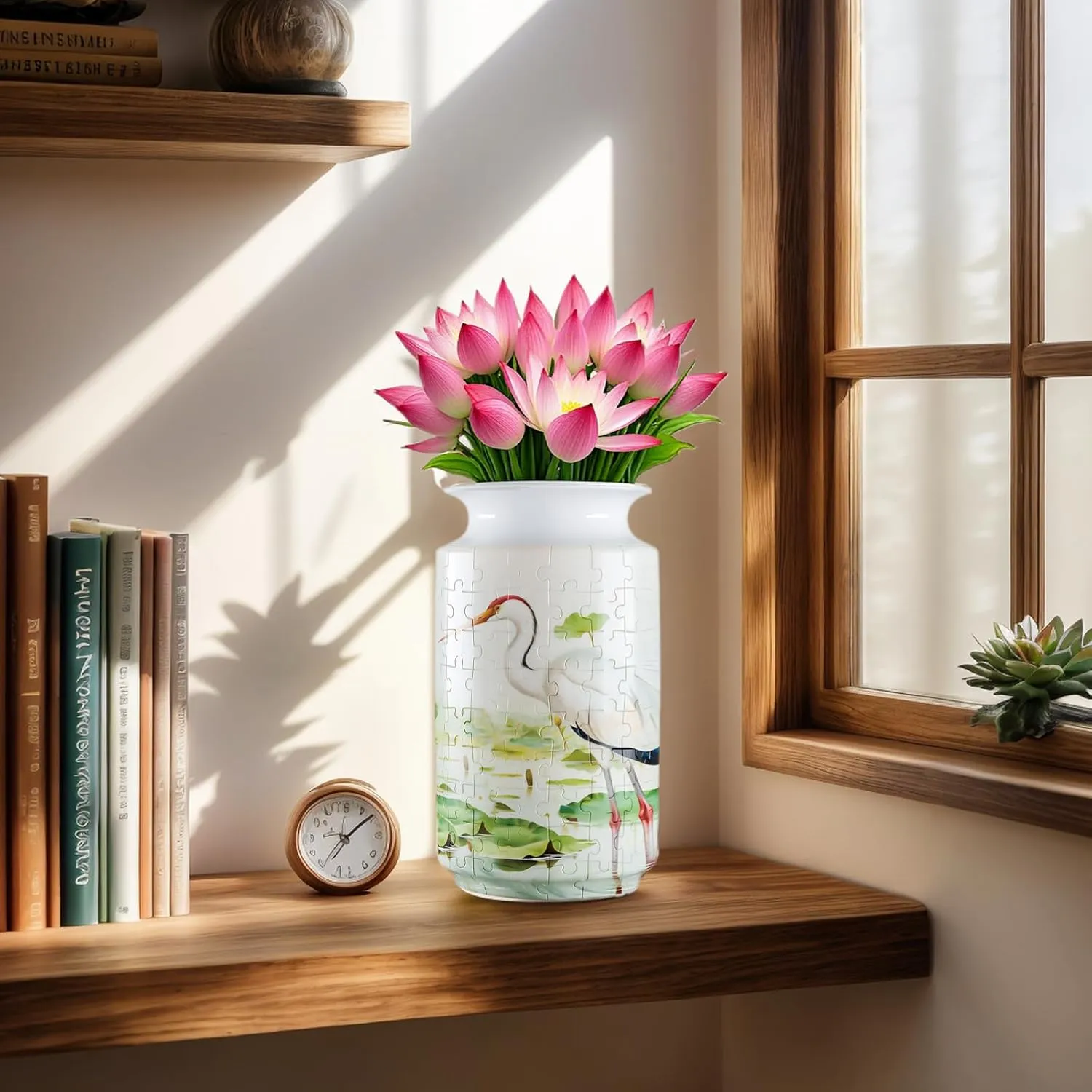 Adult Crafts for Women$ DIY Gifts for Puzzle Lovers Unique Flower Vase Puzzles impulse supersonic sickness ethnology vital flame for Adults$ 162-Piece 3D Puzzle Planter Vases$ Creative 