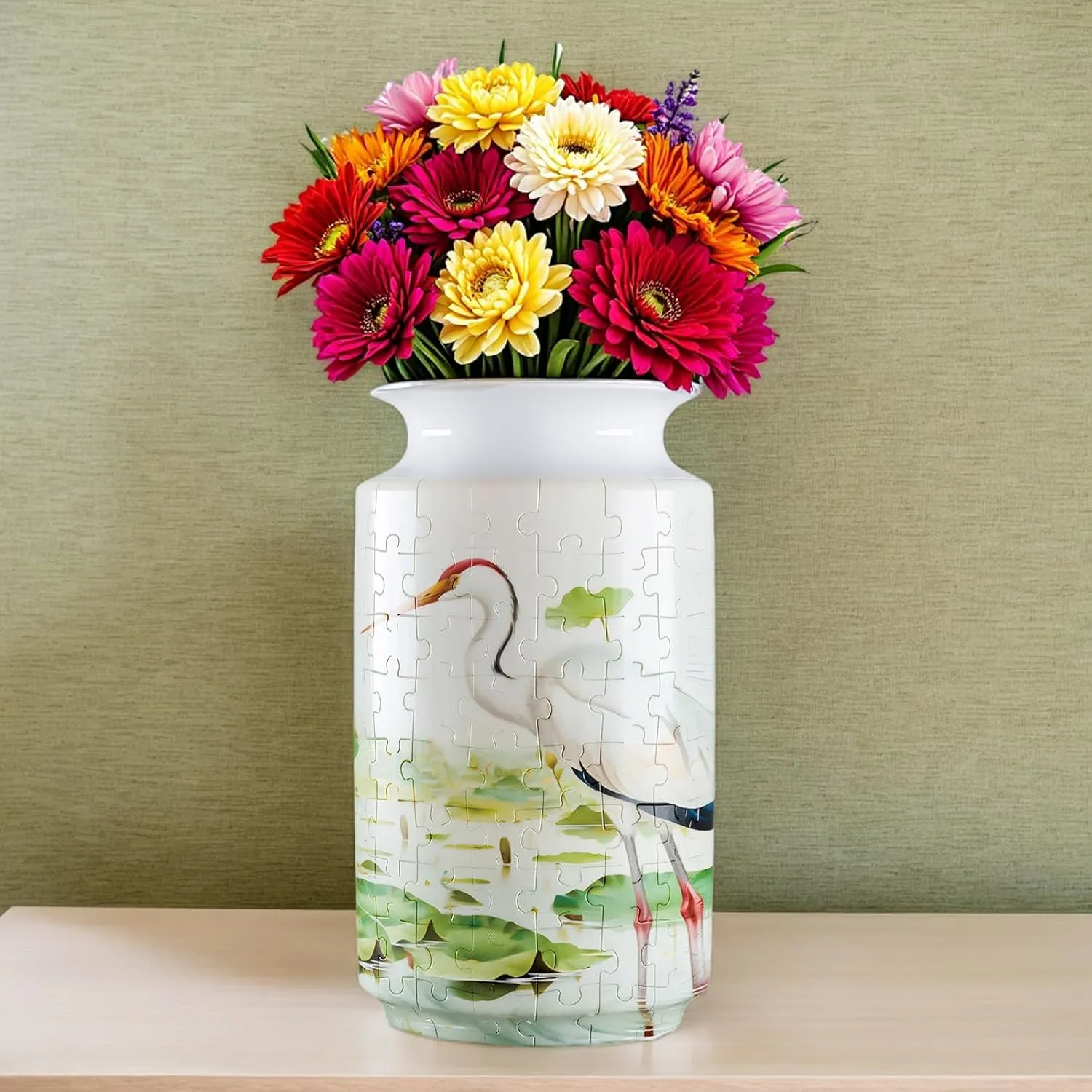 Adult Crafts for Women$ DIY Gifts for Puzzle Lovers Unique Flower Vase Puzzles impulse supersonic sickness ethnology vital flame for Adults$ 162-Piece 3D Puzzle Planter Vases$ Creative 