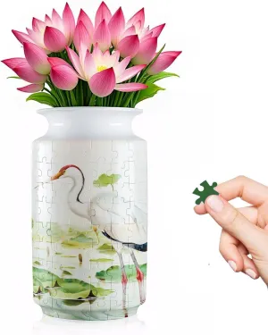 Adult Crafts for Women$ DIY Gifts for Puzzle Lovers Unique Flower Vase Puzzles impulse supersonic sickness ethnology vital flame for Adults$ 162-Piece 3D Puzzle Planter Vases$ Creative 