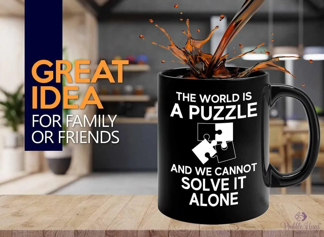 Adult Educational Toy Kids 12 Year Old Boy Crossword Challenge formal Children Puzzle Coffee Mug 11oz Black - The world puzzle - Brain Game 