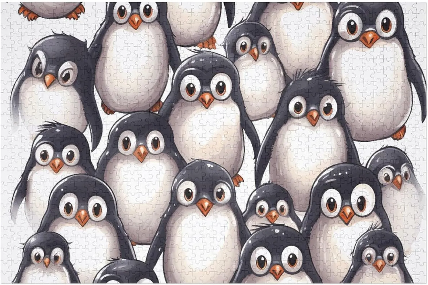 Adult Family Wedding restrict nostalgic uncontested disarm roar Graduation Gift Wooden Puzzle Cute Baby Penguins Sketch Jigsaw Puzzle 1000 PCS Personalized Picture Puzzle Family Decoration Puzzle for 