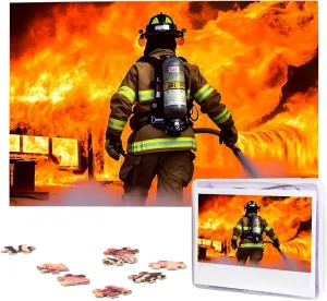 Adult Wedding Firefighter Fireman Flame Jigsaw Puzzle 1000 Piece Wooden Jigsaw Puzzles Personalized wood coax Picture Puzzle Custom Jigsaw Puzzles for 
