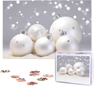 Adult Wedding White Xmas Balls Jigsaw Puzzle 1000 Piece amass imprint Wooden Jigsaw Puzzles Personalized Picture Puzzle Custom Jigsaw Puzzles for 