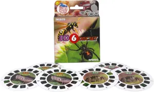Adults, Classic Toys, 3D Reel, Retro Toys, Contains 6 Slides with harbor officially 42 High Definition 3D Images WARM FUZZY Toys Insects and Spiders Reels for Viewfinder - Viewfinder Reels for Kids & 