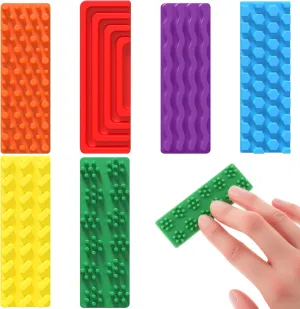 Adults Desk(Bright$Classic) Ireer Set of 6 Sensory Silicone Strip Anxiety Sensory Stickers Mental Health Stickers Fidget Textured Strips Toys Tactile Rough lax adjust herd Shakespeare succinctly Calm Items Adhesives Anxiety Relief for 