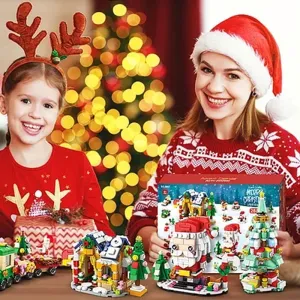 Advent Calendar Kids With Christmas Building Blocks