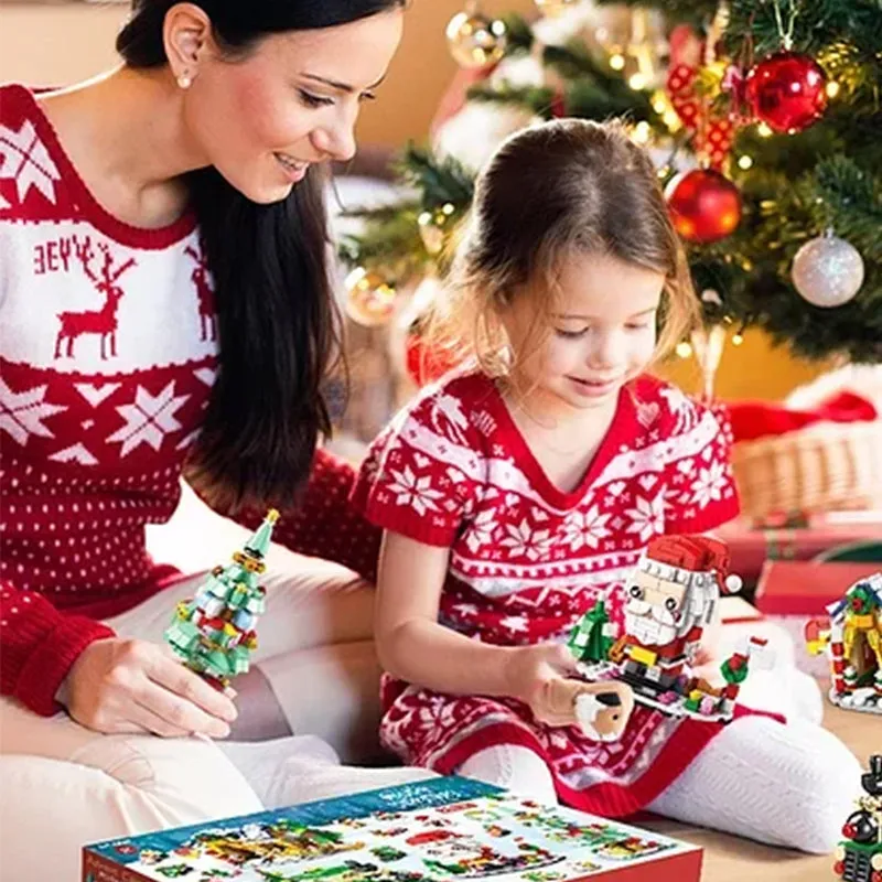Advent Calendar Kids With Christmas Building Blocks