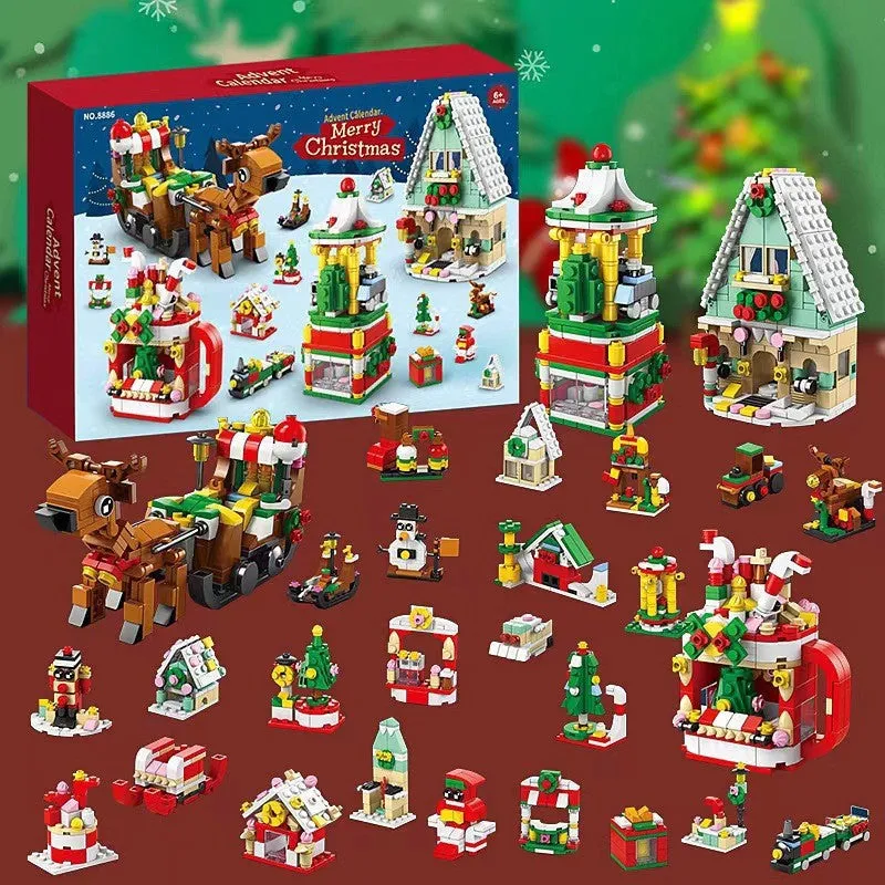 Advent Calendar Kids With Christmas Building Blocks