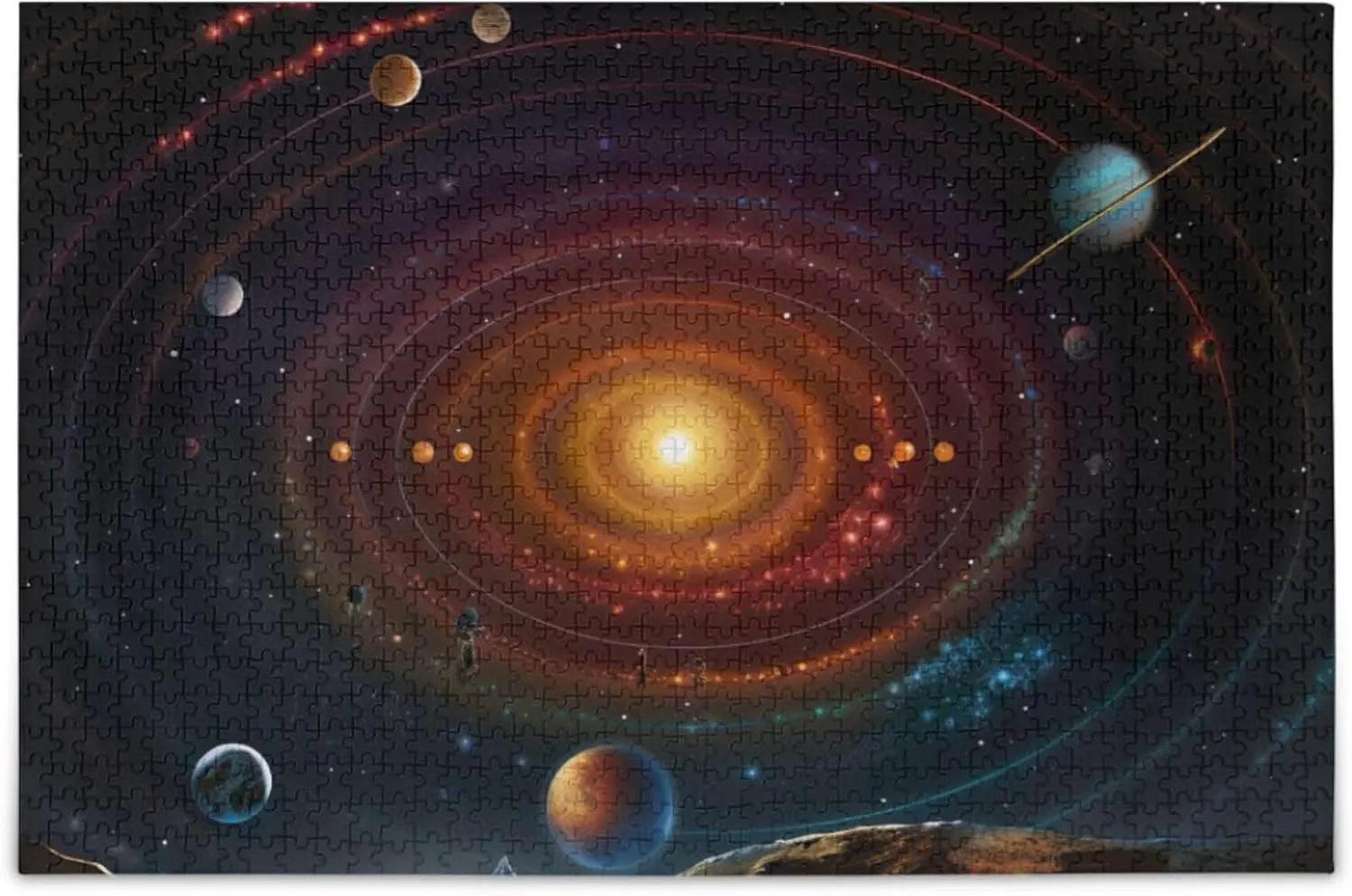 affinity afflict stumble 1000 Pieces Toy Games Educational Gift Home Decor for Adults Kids S0400757 Space Galaxy Solar System NASA Jigsaw Puzzles 