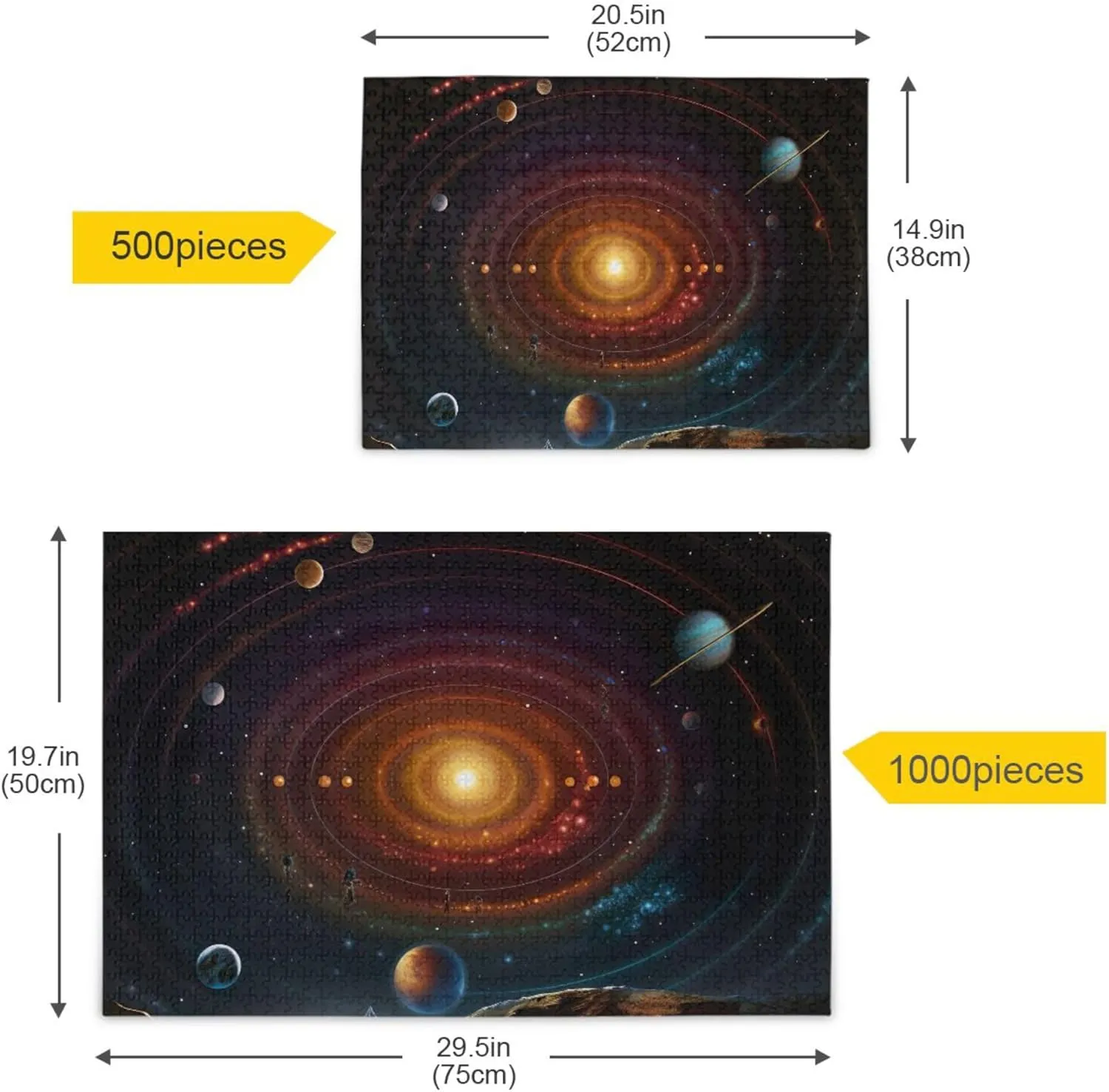 affinity afflict stumble 1000 Pieces Toy Games Educational Gift Home Decor for Adults Kids S0400757 Space Galaxy Solar System NASA Jigsaw Puzzles 