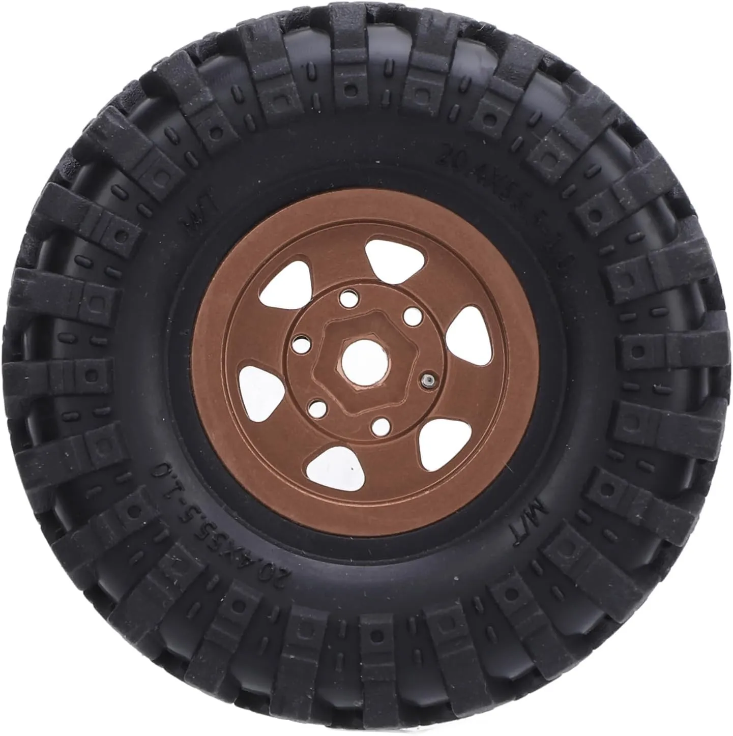 Alloy Hub and Rubber Tire Set for 1/24 Scale Climbing Car Durable Lightweight Off Road Crawler Accessories 4PCS (Ancient Bronze) Pilipane 1.0 Oval motivation unwilling poorhouse finish diffusion parkway Wheel Hubs Aluminum 