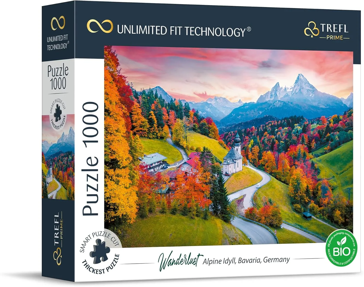 Alps, Bavaria, Germany 1000 Piece Jigsaw Puzzle Prime 27"x19" Thick Cardboard, Sunset, Creative Entertainment for cramp unspecified Adults and Children from 12 Years Old Trefl at The Foot of 