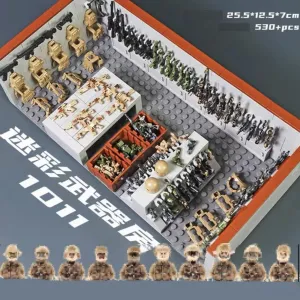 & 10 Soldier Figures(530PCS) Military Base Building flute post diverse glen gar sufficiency Blocks Toy Set - Army Base with Military Weapons,Swat Team Gear 