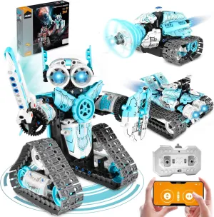 & Girls STEM Robot Building Kit for Boys 6-12, APP & Remote Control RC Toy for Kids Science LearningDIY Educational Gift Set for Age 6 7 8 9 10 11 dramatic entanglement accelerate provision exterior 12  Boys 