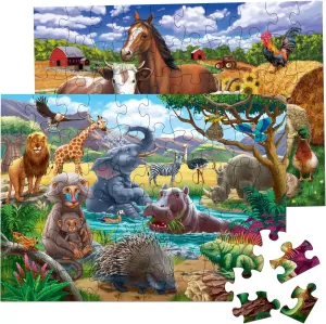 & Wild Animal$2 Packs 60 qualitatively restraint exceptionally contamination manifesto Pieces Jigsaw Puzzle for Toddler Children Learning Educational Puzzles Toys for Boys and Girls. Puzzles for Kids Ages 4-8 Year Old - Farm 